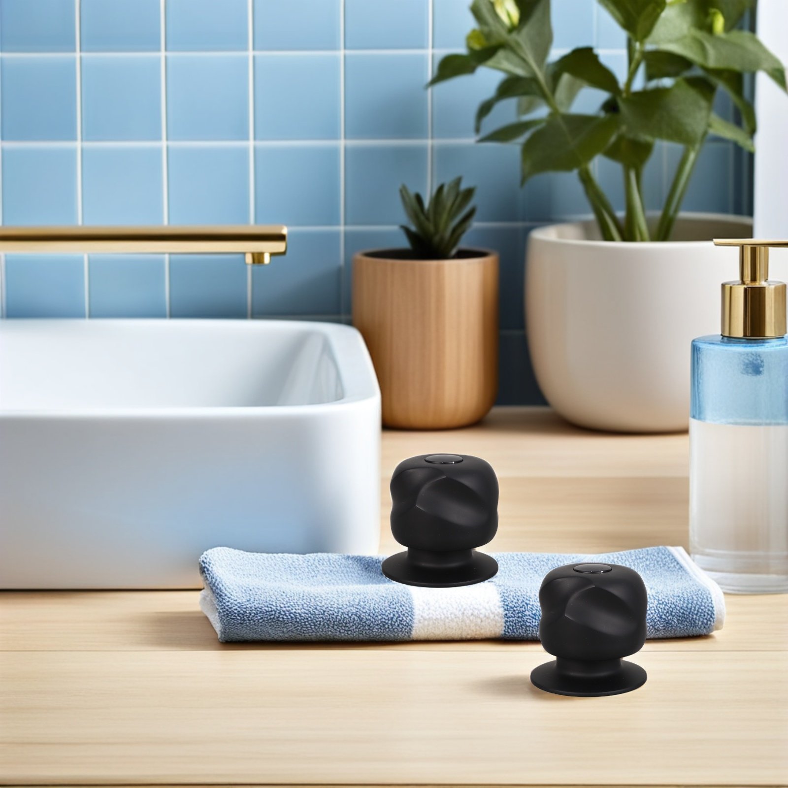 Hot Tub - 2Pcs Zinc Alloy Shower Faucet Knobs