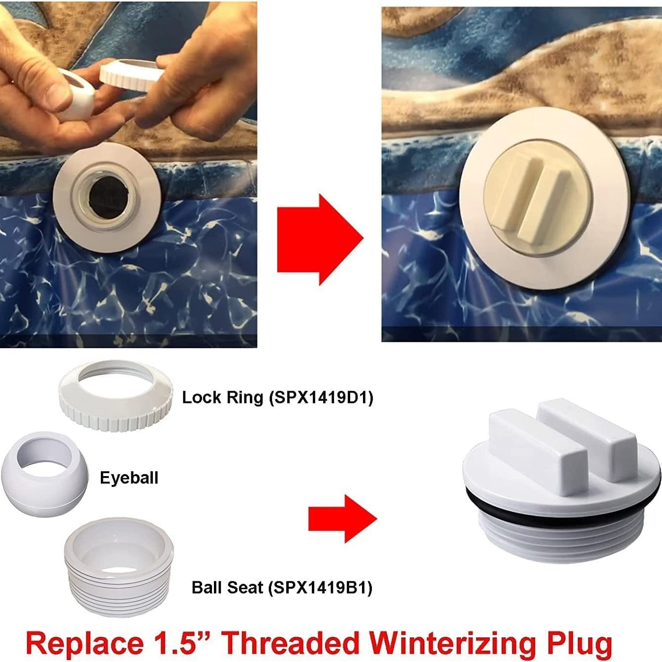 1 5 Inch Filter Drainage Plug  - Hot Tub ulasan dan harga