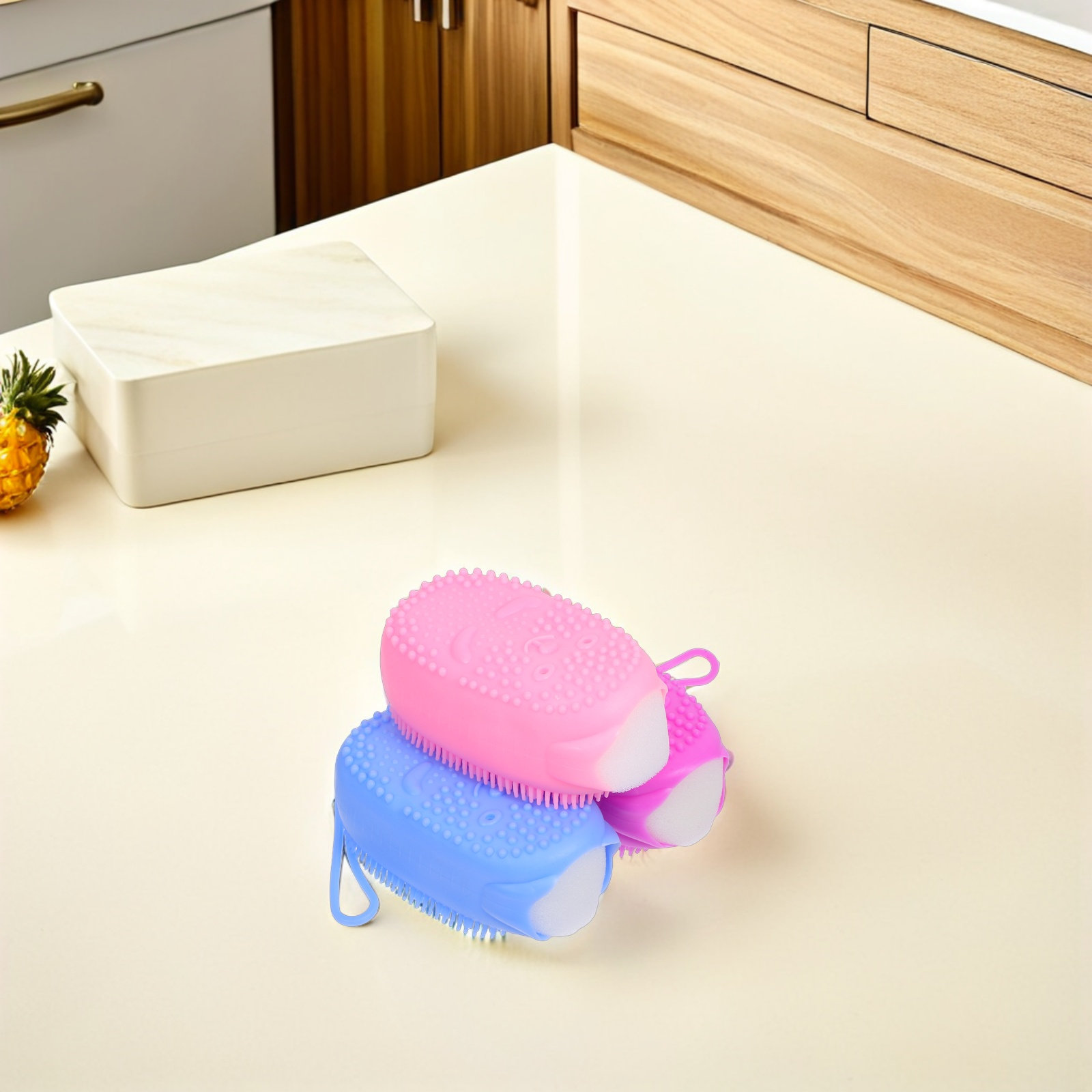 3Pcs Silicone Shower Brush Dua - Body Brush ulasan dan harga