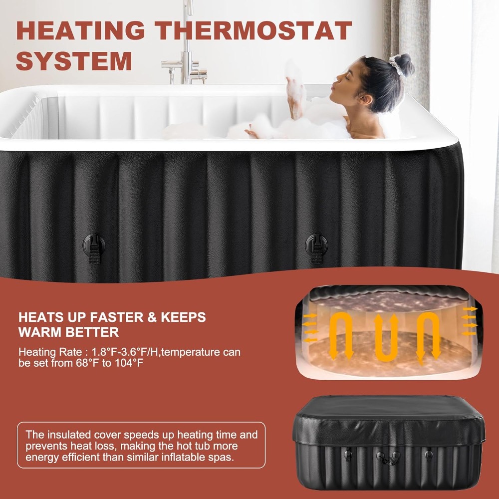 Square Inflatable Hot Tub 4-6  - Hot Tub ulasan dan harga